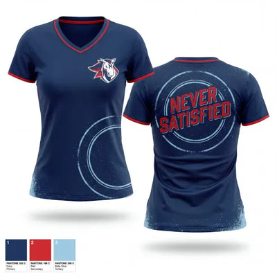 MAVERICKS 22641436 Women's Short Sleeve V-neck Shirt - 1