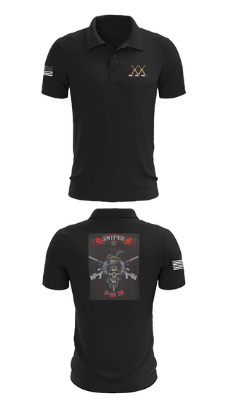 Short Sleeve Performance Polo, 5-20 Infantry, Sniper section, Army, Teamtime, Team time, sublimation, custom sports apparel, team uniforms, spirit wear, spiritwear, sports uniforms, custom shirts, team store, custom team store, fundraiser sports, apparel fundraiser