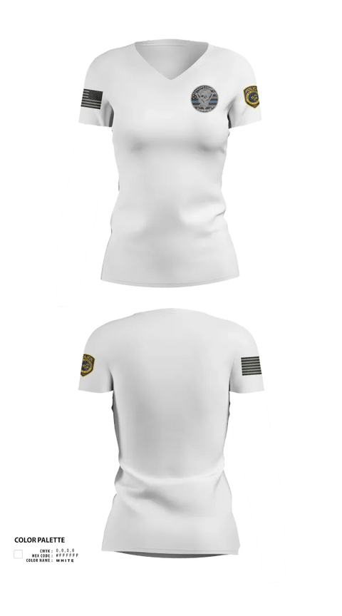 Womens Short Sleeve Vneck Shirt, Robstown Police Department, Police, Teamtime, Team time, sublimation, custom sports apparel, team uniforms, spirit wear, spiritwear, sports uniforms, custom shirts, team store, custom team store, fundraiser sports, apparel fundraiser