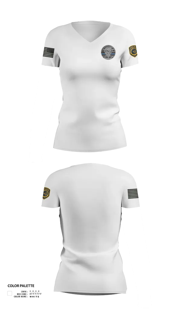 Womens Short Sleeve Vneck Shirt, Robstown Police Department, Police, Teamtime, Team time, sublimation, custom sports apparel, team uniforms, spirit wear, spiritwear, sports uniforms, custom shirts, team store, custom team store, fundraiser sports, apparel fundraiser