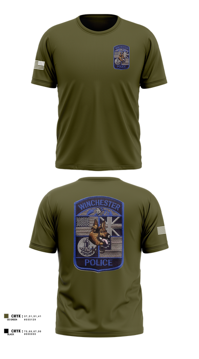 Winchester Police K9 Unit 67767754 Short Sleeve Performance Shirt - 1