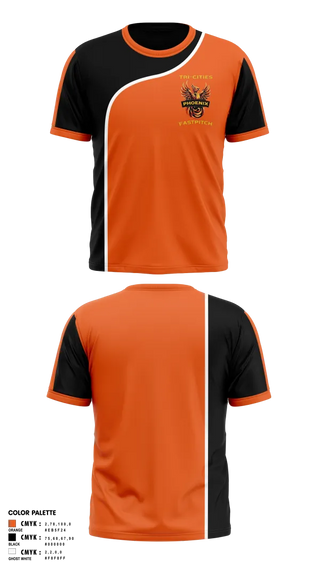 Short Sleeve Performance Shirt, Tri-Cities Phoenix, Softball, Teamtime, Team time, sublimation, custom sports apparel, team uniforms, spirit wear, spiritwear, sports uniforms, custom shirts, team store, custom team store, fundraiser sports, apparel fundraiser