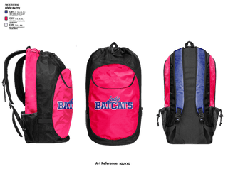 Gear Bag, Lady BatCats, Softball, Teamtime, Team time, sublimation, custom sports apparel, team uniforms, spirit wear, spiritwear, sports uniforms, custom shirts, team store, custom team store, fundraiser sports, apparel fundraiser