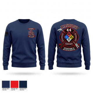 Crew Neck Sweatshirt, Lansing Fire Dept - Station 4, Fire Department, Teamtime, Team time, sublimation, custom sports apparel, team uniforms, spirit wear, spiritwear, sports uniforms, custom shirts, team store, custom team store, fundraiser sports, apparel fundraiser