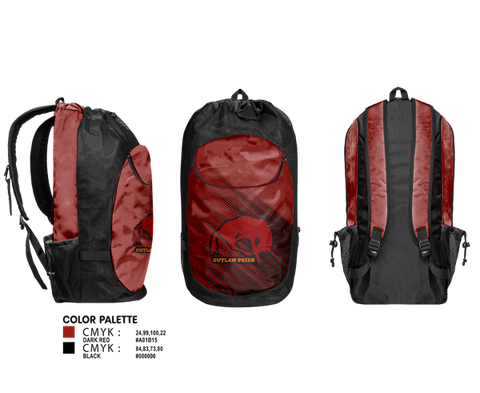 Gear Bag, Rawlins Outlaws, Wrestling, Teamtime, Team time, sublimation, custom sports apparel, team uniforms, spirit wear, spiritwear, sports uniforms, custom shirts, team store, custom team store, fundraiser sports, apparel fundraiser
