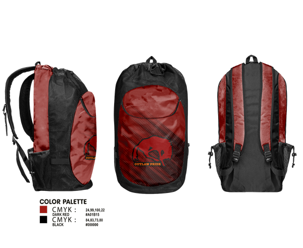 Gear Bag, Rawlins Outlaws, Wrestling, Teamtime, Team time, sublimation, custom sports apparel, team uniforms, spirit wear, spiritwear, sports uniforms, custom shirts, team store, custom team store, fundraiser sports, apparel fundraiser