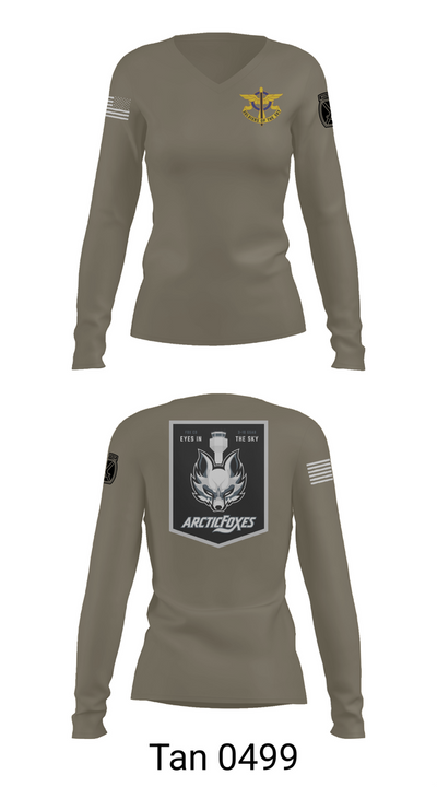 Fox Co 3-10 GSAB 20000256 Women's Long Sleeve V-neck Shirt - 77