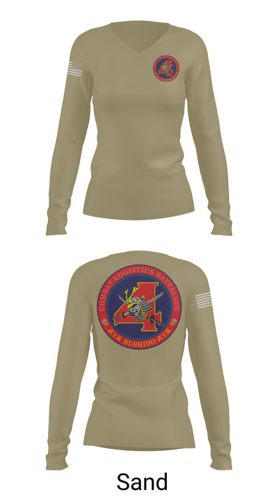 Combat Logistics Battalion 4 46395084 Women's Long Sleeve V-neck Shirt - 97