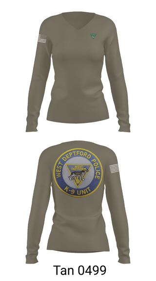 Womens Long Sleeve Vneck Shirt, K9, Police, Teamtime, Team time, sublimation, custom sports apparel, team uniforms, spirit wear, spiritwear, sports uniforms, custom shirts, team store, custom team store, fundraiser sports, apparel fundraiser