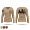 1st Marines Women's Long Sleeve V-neck Shirt - 1