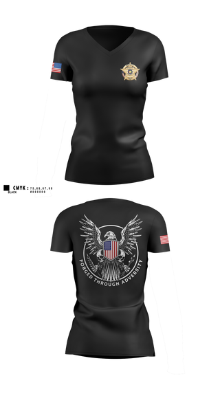 Womens Short Sleeve Vneck Shirt, DeKalb County Sheriff's Office, Police, Teamtime, Team time, sublimation, custom sports apparel, team uniforms, spirit wear, spiritwear, sports uniforms, custom shirts, team store, custom team store, fundraiser sports, apparel fundraiser