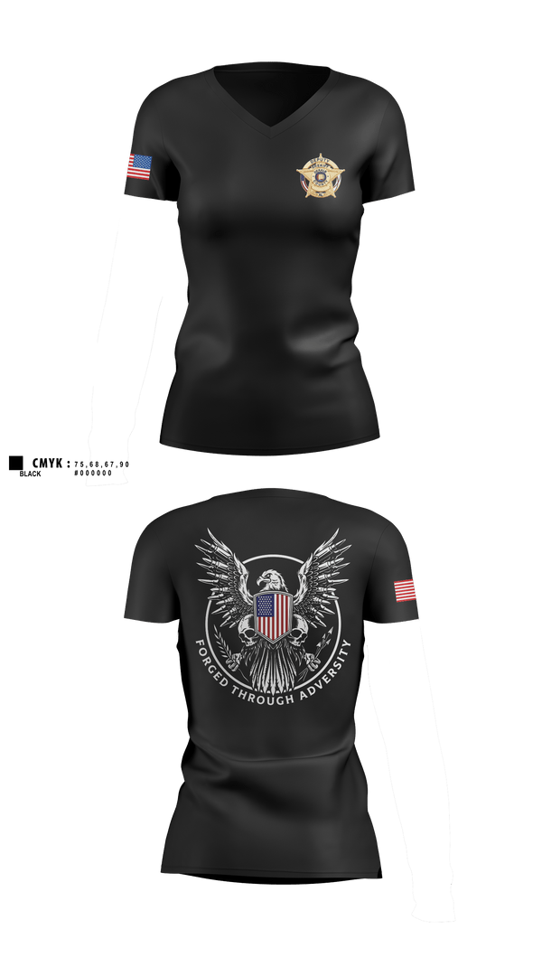 DeKalb County Sheriff's Office Women's Short Sleeve V-neck Shirt - 8