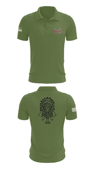Short Sleeve Performance Polo, 1221st Route Clearance Co., National Guard, Teamtime, Team time, sublimation, custom sports apparel, team uniforms, spirit wear, spiritwear, sports uniforms, custom shirts, team store, custom team store, fundraiser sports, apparel fundraiser