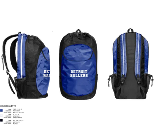 Gear Bag, Detroit Ballers, Men's Basketball, Teamtime, Team time, sublimation, custom sports apparel, team uniforms, spirit wear, spiritwear, sports uniforms, custom shirts, team store, custom team store, fundraiser sports, apparel fundraiser