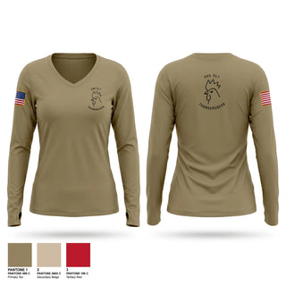 Womens Long Sleeve Vneck Shirt, Thundercocks, Army, Teamtime, Team time, sublimation, custom sports apparel, team uniforms, spirit wear, spiritwear, sports uniforms, custom shirts, team store, custom team store, fundraiser sports, apparel fundraiser