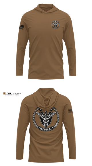 Long Sleeve hooded sunshirt, NSWG-1 Medical, Navy, Teamtime, Team time, sublimation, custom sports apparel, team uniforms, spirit wear, spiritwear, sports uniforms, custom shirts, team store, custom team store, fundraiser sports, apparel fundraiser