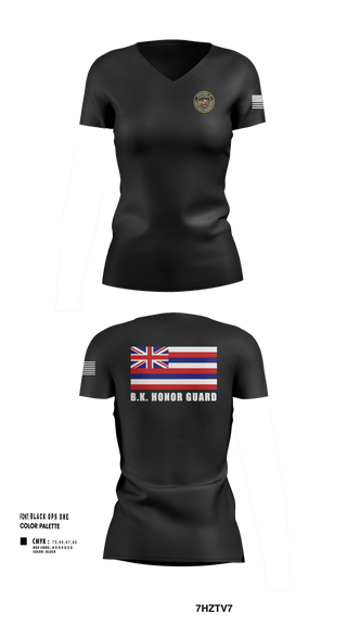 Womens Short Sleeve Vneck Shirt, Department Of Corrections and Rehabilitation Honor Guard, Police, Teamtime, Team time, sublimation, custom sports apparel, team uniforms, spirit wear, spiritwear, sports uniforms, custom shirts, team store, custom team store, fundraiser sports, apparel fundraiser
