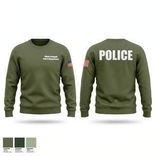 Crew Neck Sweatshirt, Ohkay Owingeh Police Department, Police, Teamtime, Team time, sublimation, custom sports apparel, team uniforms, spirit wear, spiritwear, sports uniforms, custom shirts, team store, custom team store, fundraiser sports, apparel fundraiser