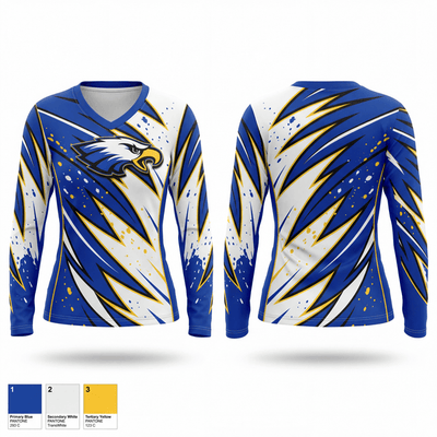 Milburn High School Baseball 57709896 Women's Long Sleeve V-neck Shirt - 1