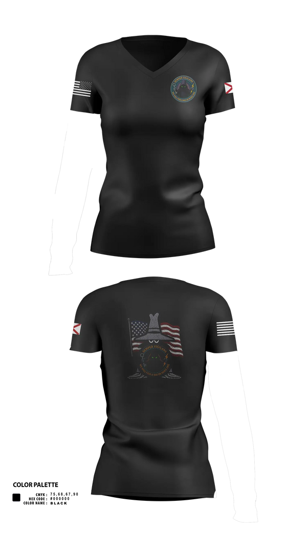 Womens Short Sleeve Vneck Shirt, 117th Intel Squadron, Air Force, Teamtime, Team time, sublimation, custom sports apparel, team uniforms, spirit wear, spiritwear, sports uniforms, custom shirts, team store, custom team store, fundraiser sports, apparel fundraiser