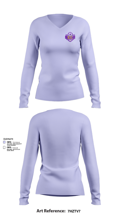 EC Soccer 42640852 Women's Long Sleeve V-neck Shirt - 52