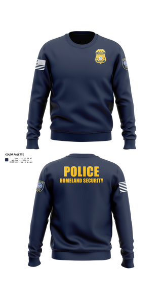 Crew Neck Sweatshirt, Federal Protective Service, Police, Teamtime, Team time, sublimation, custom sports apparel, team uniforms, spirit wear, spiritwear, sports uniforms, custom shirts, team store, custom team store, fundraiser sports, apparel fundraiser