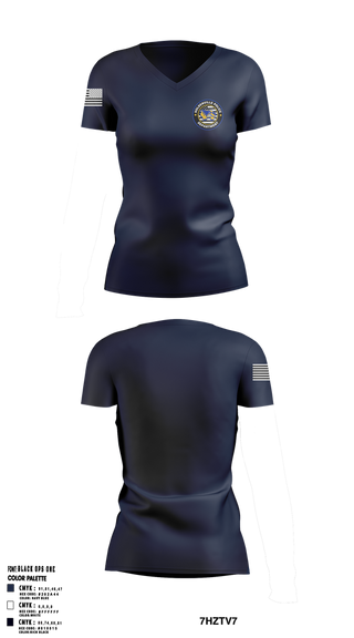 Womens Short Sleeve Vneck Shirt, Holdenville PD, Police, Teamtime, Team time, sublimation, custom sports apparel, team uniforms, spirit wear, spiritwear, sports uniforms, custom shirts, team store, custom team store, fundraiser sports, apparel fundraiser