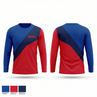 Long Sleeve Performance Shirt, Quakers, Wrestling, Teamtime, Team time, sublimation, custom sports apparel, team uniforms, spirit wear, spiritwear, sports uniforms, custom shirts, team store, custom team store, fundraiser sports, apparel fundraiser