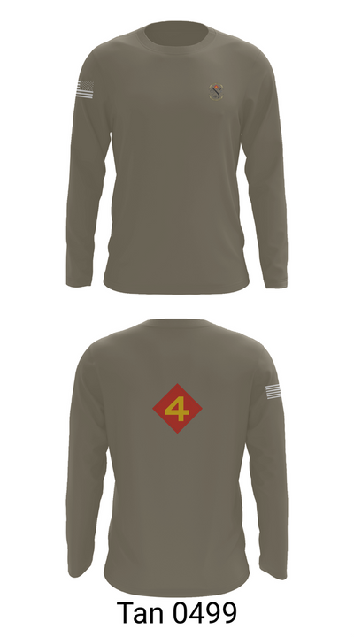 14th Marine regiment 4th Marine corps division 57481844 Long Sleeve Performance Shirt 66