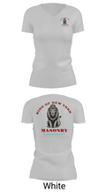 King of New York masonry 63328026 Women's Short Sleeve V-neck Shirt - 19