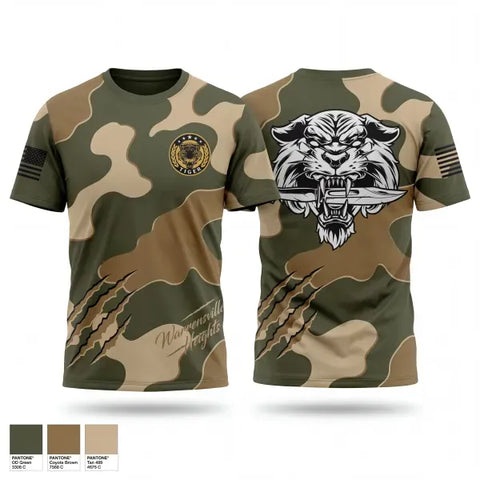 Old School Cotton Feel Shirt, Warrensville Hts JROTC, Army, Teamtime, Team time, sublimation, custom sports apparel, team uniforms, spirit wear, spiritwear, sports uniforms, custom shirts, team store, custom team store, fundraiser sports, apparel fundraiser