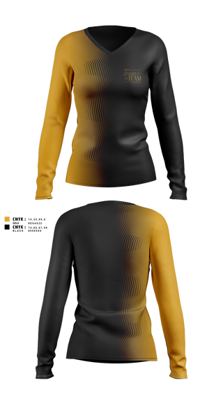 Womens Long Sleeve Vneck Shirt, Lebanon Dance Team, Spirit Store, Teamtime, Team time, sublimation, custom sports apparel, team uniforms, spirit wear, spiritwear, sports uniforms, custom shirts, team store, custom team store, fundraiser sports, apparel fundraiser