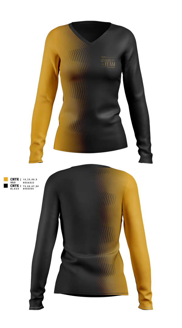 Womens Long Sleeve Vneck Shirt, Lebanon Dance Team, Spirit Store, Teamtime, Team time, sublimation, custom sports apparel, team uniforms, spirit wear, spiritwear, sports uniforms, custom shirts, team store, custom team store, fundraiser sports, apparel fundraiser