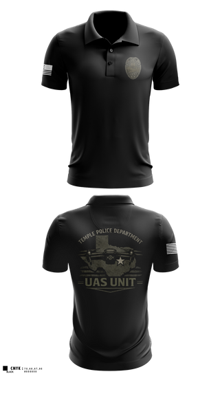 Short Sleeve Performance Polo, Temple PD UAS, Police, Teamtime, Team time, sublimation, custom sports apparel, team uniforms, spirit wear, spiritwear, sports uniforms, custom shirts, team store, custom team store, fundraiser sports, apparel fundraiser