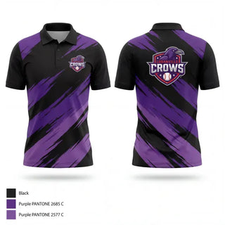 Short Sleeve Performance Polo, Loganville Crows, Baseball, Teamtime, Team time, sublimation, custom sports apparel, team uniforms, spirit wear, spiritwear, sports uniforms, custom shirts, team store, custom team store, fundraiser sports, apparel fundraiser