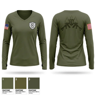 Womens Long Sleeve Vneck Shirt, Berkshire County SRT, Police, Teamtime, Team time, sublimation, custom sports apparel, team uniforms, spirit wear, spiritwear, sports uniforms, custom shirts, team store, custom team store, fundraiser sports, apparel fundraiser