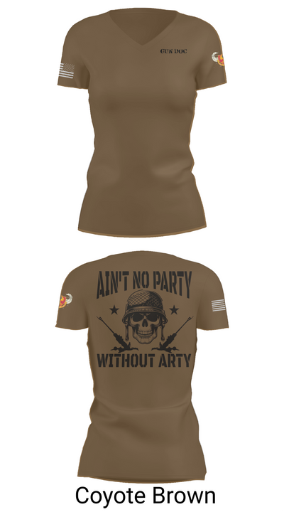 1-320th FA, Fox Battery 2295294 Women's Short Sleeve V-neck Shirt - 8