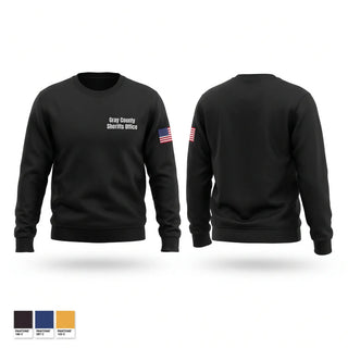 Crew Neck Sweatshirt, Gray County Sheriff’s Office, Police, Teamtime, Team time, sublimation, custom sports apparel, team uniforms, spirit wear, spiritwear, sports uniforms, custom shirts, team store, custom team store, fundraiser sports, apparel fundraiser