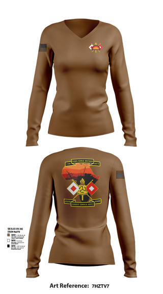 Womens Long Sleeve Vneck Shirt, Task Force Bataan, , Teamtime, Team time, sublimation, custom sports apparel, team uniforms, spirit wear, spiritwear, sports uniforms, custom shirts, team store, custom team store, fundraiser sports, apparel fundraiser