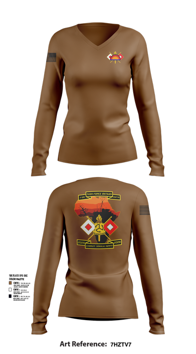 Task Force Bataan 78536207 Women's Long Sleeve V-neck Shirt - 101