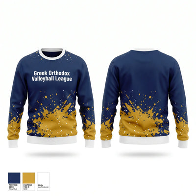 Greek Orthodox Volleyball League 97213591 Crew Neck Sweatshirt - 1