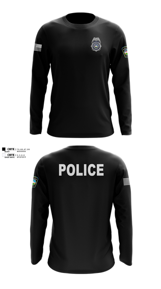 Long Sleeve Performance Shirt, Colorado Springs Police Department, Police, Teamtime, Team time, sublimation, custom sports apparel, team uniforms, spirit wear, spiritwear, sports uniforms, custom shirts, team store, custom team store, fundraiser sports, apparel fundraiser