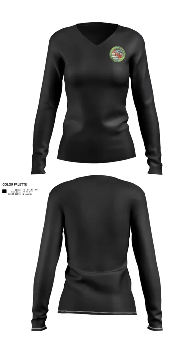 Common Hardware Systems 68002852 Women's Long Sleeve V-neck Shirt - 40