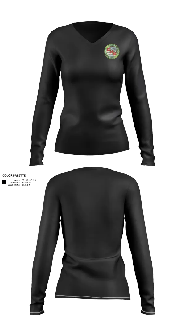 Womens Long Sleeve Vneck Shirt, Common Hardware Systems, , Teamtime, Team time, sublimation, custom sports apparel, team uniforms, spirit wear, spiritwear, sports uniforms, custom shirts, team store, custom team store, fundraiser sports, apparel fundraiser