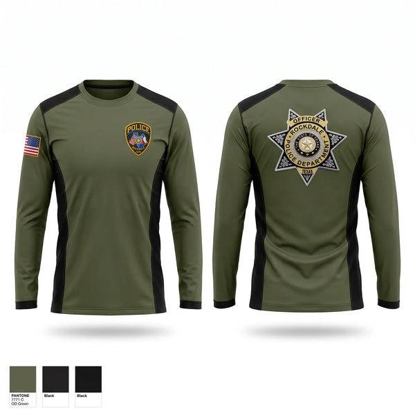 Long Sleeve Performance Shirt, Rockdale Police Department, Police, Teamtime, Team time, sublimation, custom sports apparel, team uniforms, spirit wear, spiritwear, sports uniforms, custom shirts, team store, custom team store, fundraiser sports, apparel fundraiser