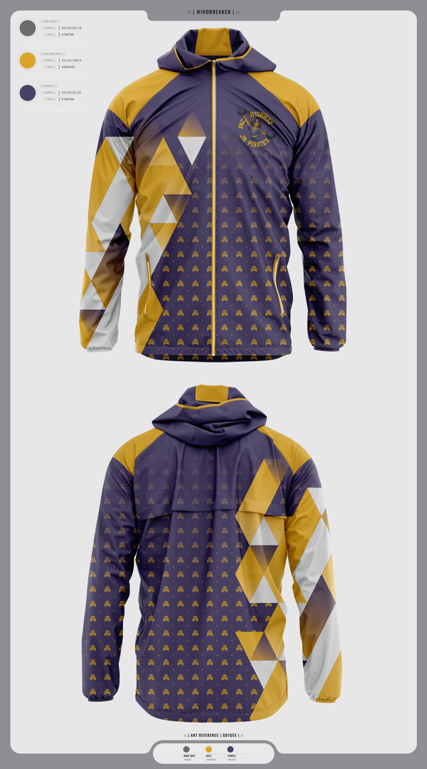 Windbreaker, Pac Hwy Lady Jr Pirates, Cheer, Teamtime, Team time, sublimation, custom sports apparel, team uniforms, spirit wear, spiritwear, sports uniforms, custom shirts, team store, custom team store, fundraiser sports, apparel fundraiser
