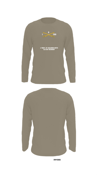 Long Sleeve Performance Shirt, A Troop, 1st squadron-299th Calvary Regiment, , Teamtime, Team time, sublimation, custom sports apparel, team uniforms, spirit wear, spiritwear, sports uniforms, custom shirts, team store, custom team store, fundraiser sports, apparel fundraiser