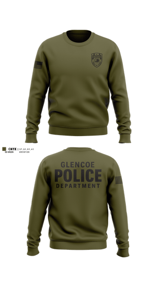 Crew Neck Sweatshirt, Glencoe Police Department, Police, Teamtime, Team time, sublimation, custom sports apparel, team uniforms, spirit wear, spiritwear, sports uniforms, custom shirts, team store, custom team store, fundraiser sports, apparel fundraiser