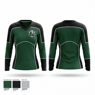 Womens Long Sleeve Vneck Shirt, Mount Pleasant Lady Knights, Women's Basketball, Teamtime, Team time, sublimation, custom sports apparel, team uniforms, spirit wear, spiritwear, sports uniforms, custom shirts, team store, custom team store, fundraiser sports, apparel fundraiser