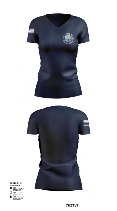 Tarrytown Flotilla 014-06-06 36170318 Women's Short Sleeve V-neck Shirt - 101